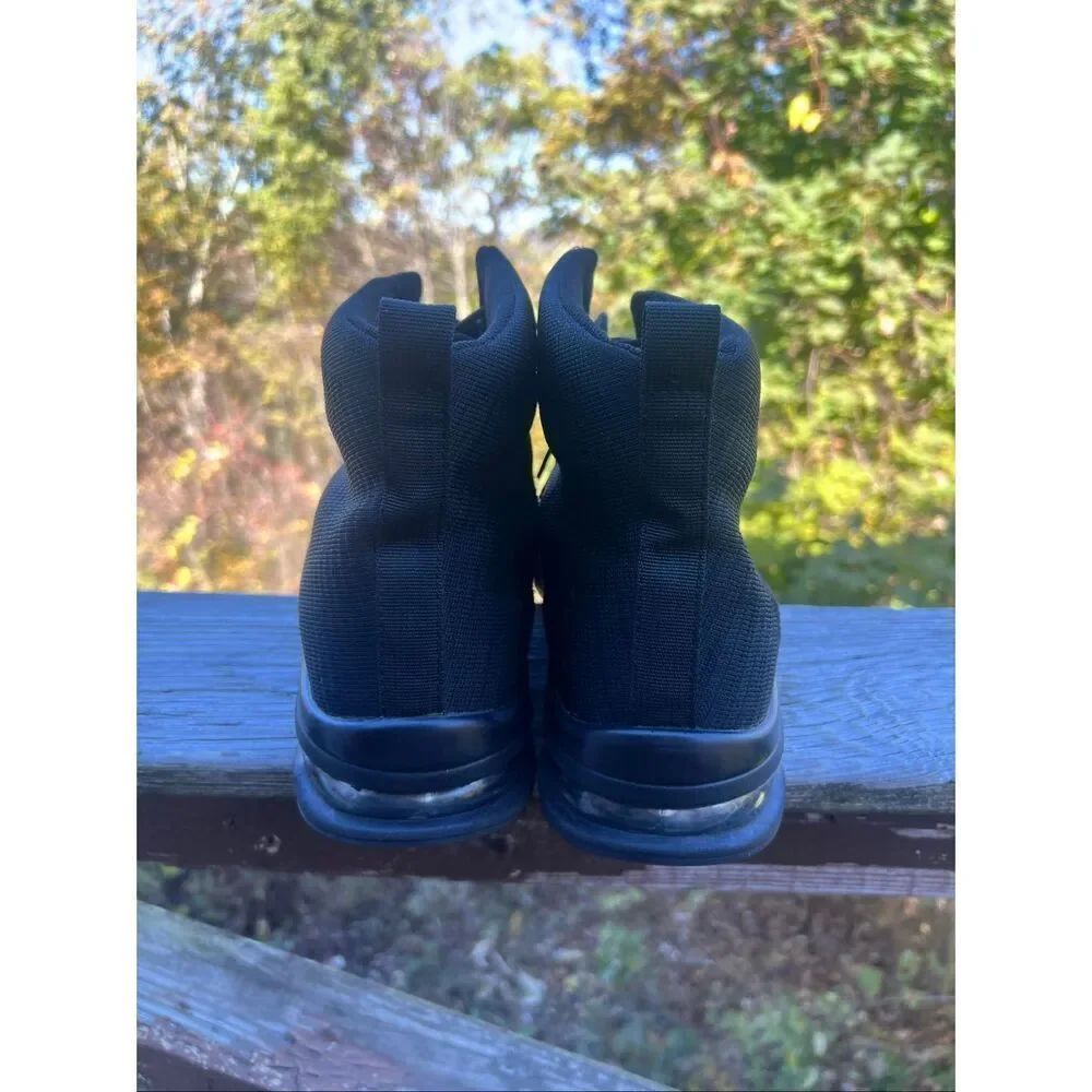 Ronashoes Men’s Steel Toe/Light Weight Tweed Work Boots Black Sz 12